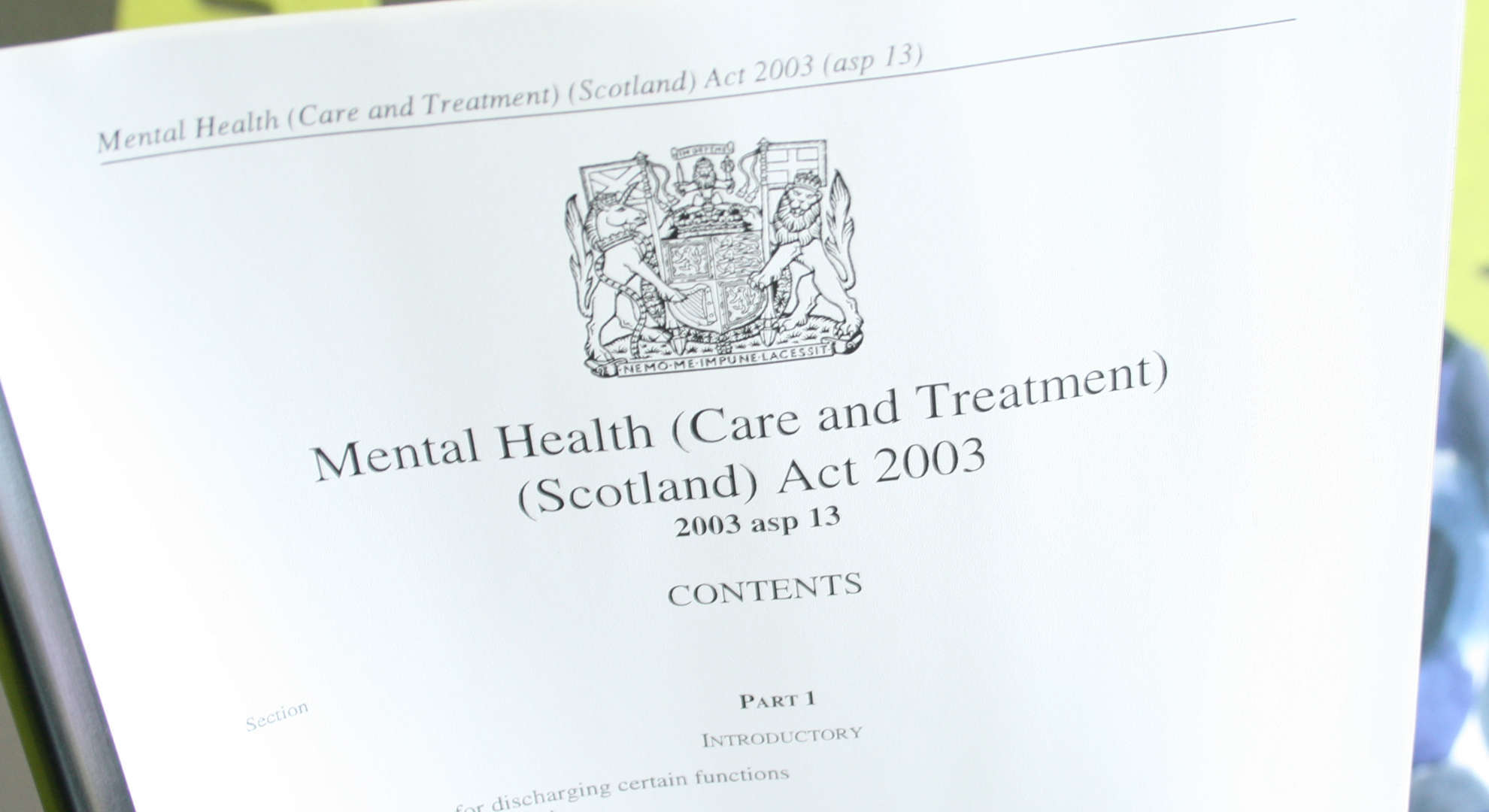 Mental Health Act Mental Welfare Commission For Scotland